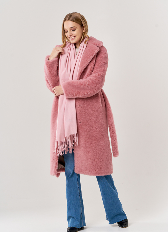 Палантин модель № 31 меха малина