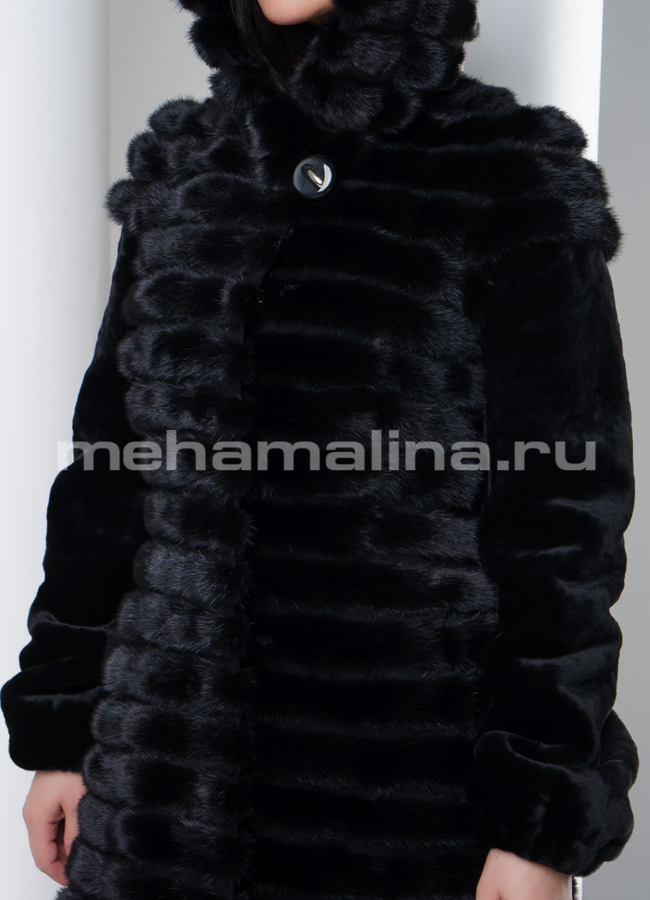 Шуба из норки модель № S-551 универмаг малина
