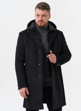 Мужское пальто черного цвета Мужское пальто черного цвета