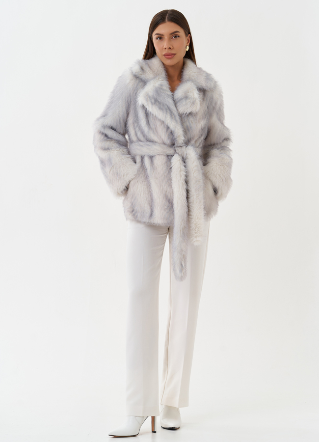 фото Женская шуба из эко меха с градиентом модель № 28646