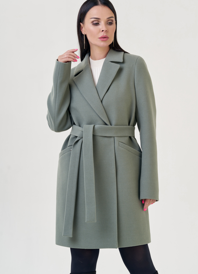 Пальто женское с английским воротником модель № 23178 в рассрочку