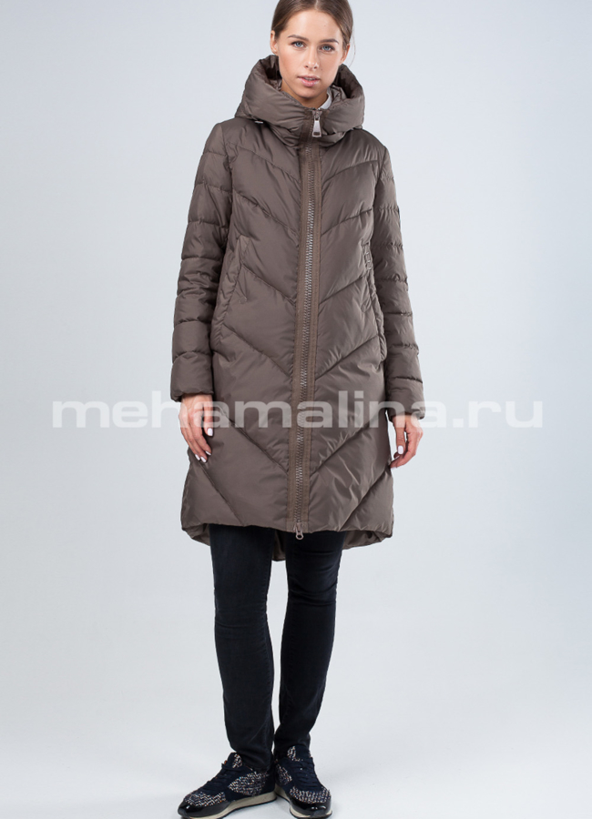 Пуховик зимний Clasna модель № П-265 меха малина