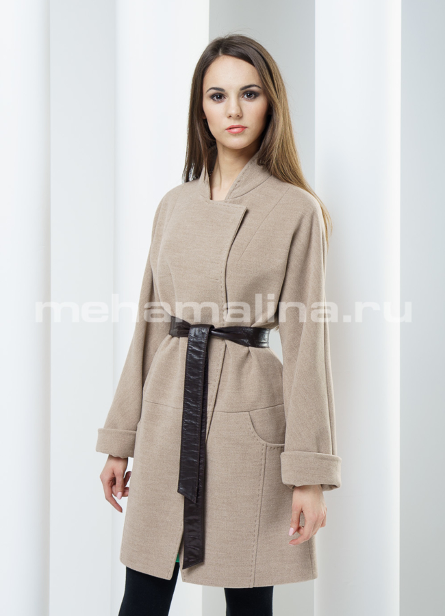 фото Пальто женское с декоративной строчкой модель № BP-13