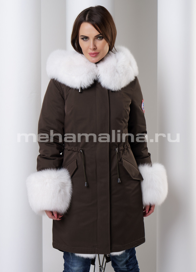 Парка с мехом Malina siberian wear модель № П-162 в рассрочку