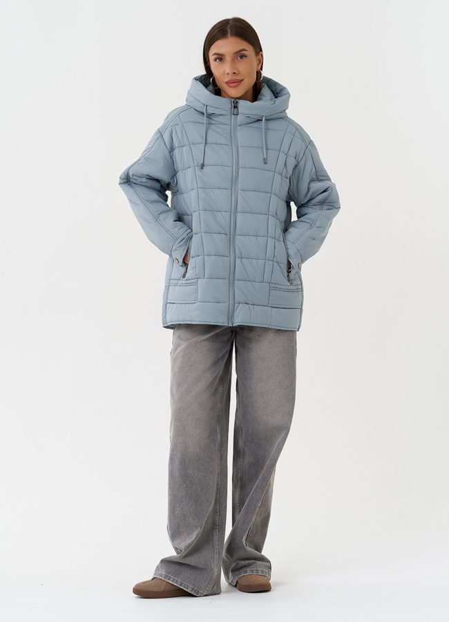 фото Куртка на био пухе с капюшоном модель № 28284