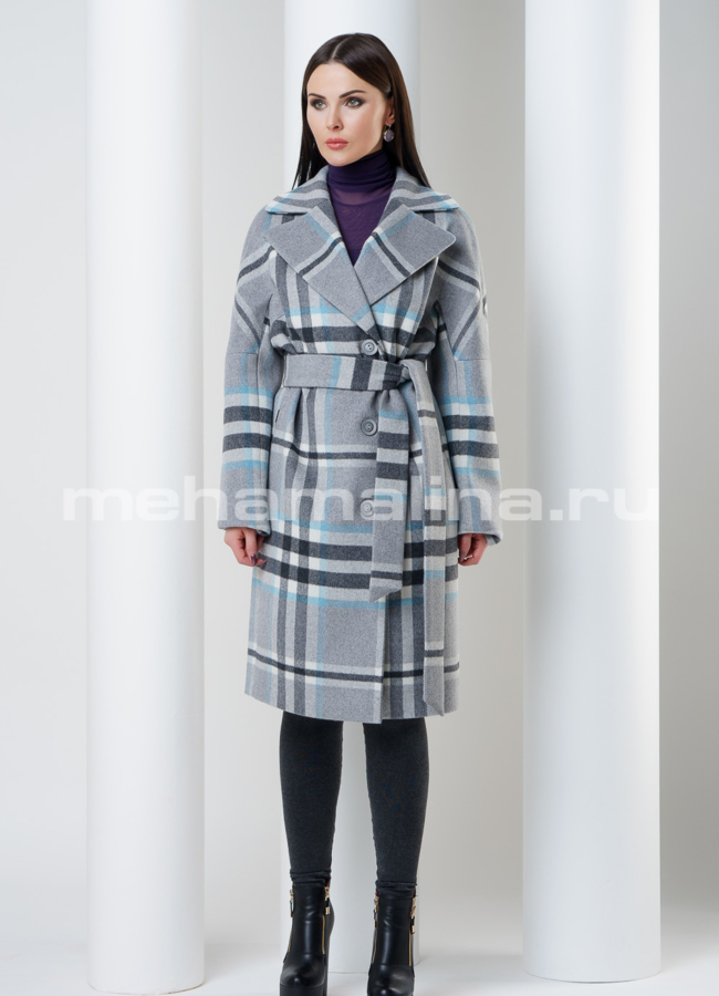 Пальто Aurora в клетку модель № 321/1 в кредит