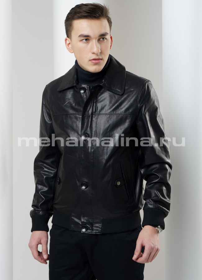 Кожаная куртка модель № PK-176 в кредит