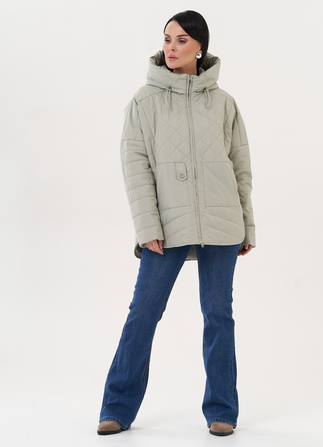 фото Стеганая куртка с капюшоном модель № 26980