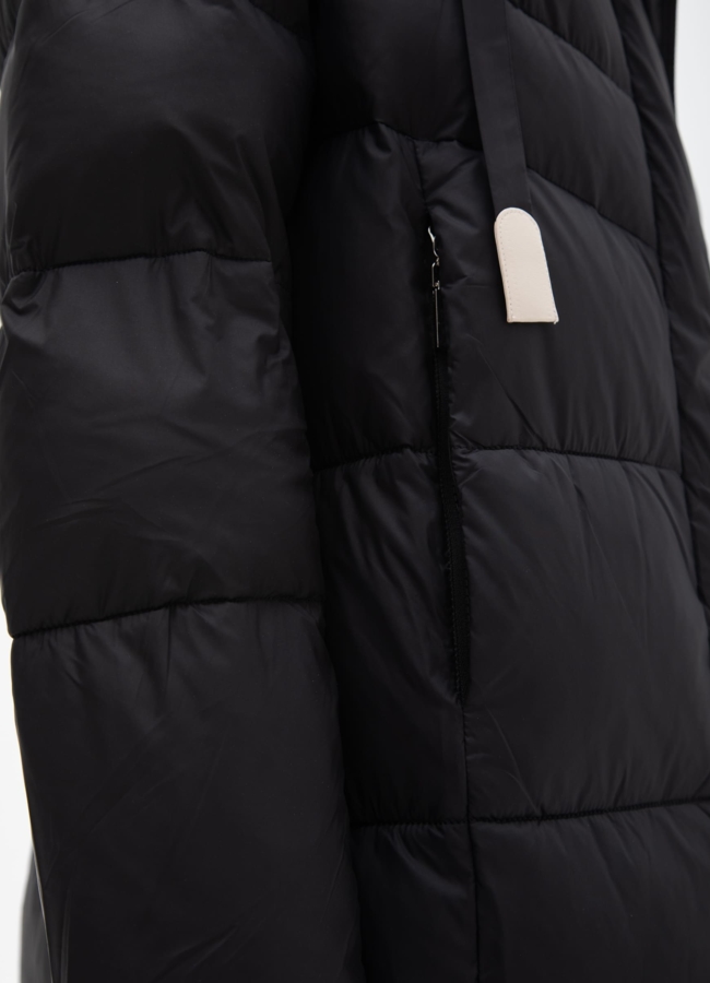 Пуховик женский с капюшоном  модель № 25794 универмаг малина