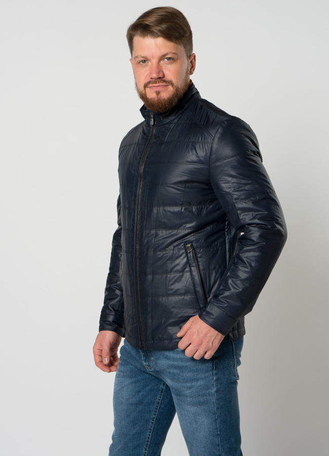 Мужская куртка с воротником стойкой модель № 21594 в кредит