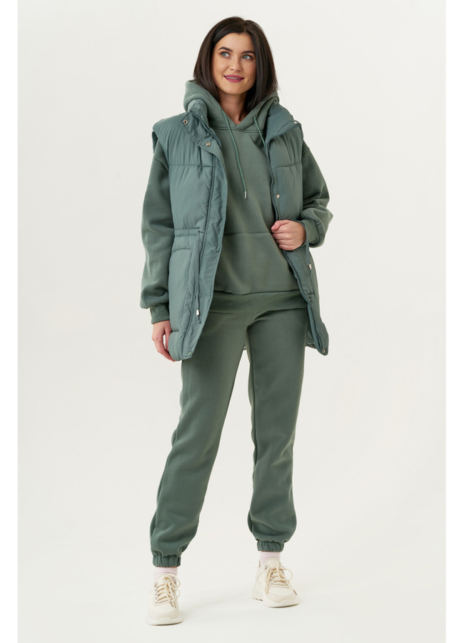 Костюм женский - худи , брюки + жилетка модель № 07  в кредит