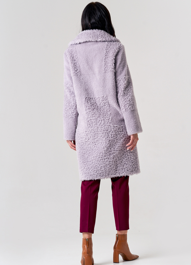 фото Двубортное пальто из шерсти модель № 21145