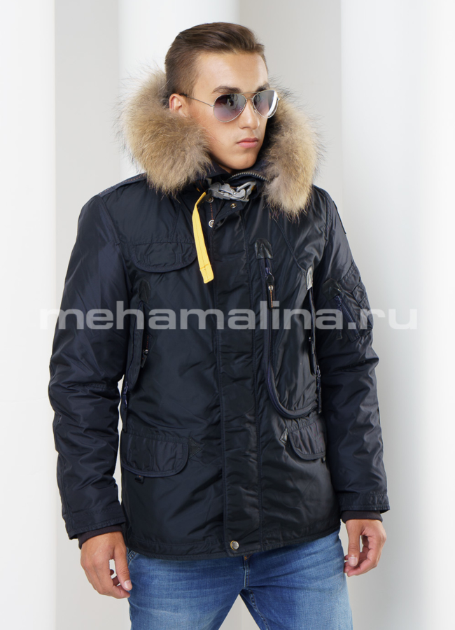 Мужской пуховик с капюшоном модель № KM-13 универмаг малина