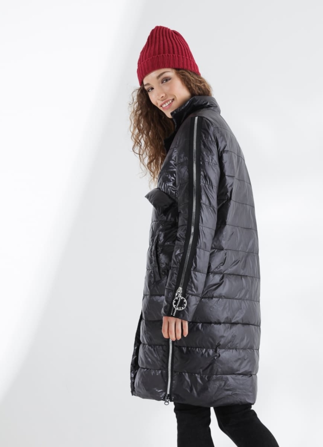 фото Пальто в черном цвете модель № 7760