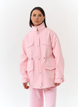 Женская ветровка с воротником стойкой