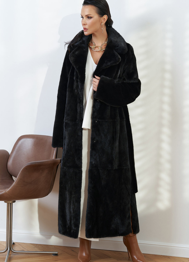 Шуба из меха скандинавской норки модель № 28080 универмаг малина