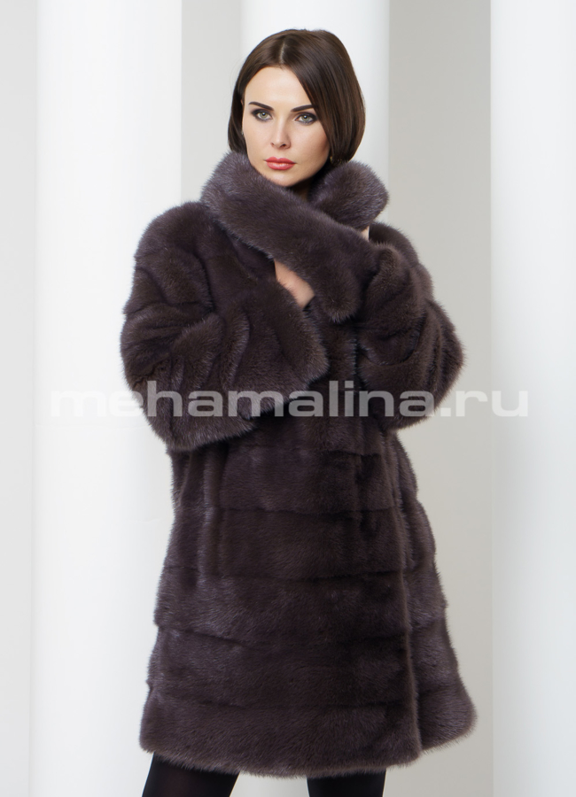Норковая шуба модель № S-461 универмаг малина