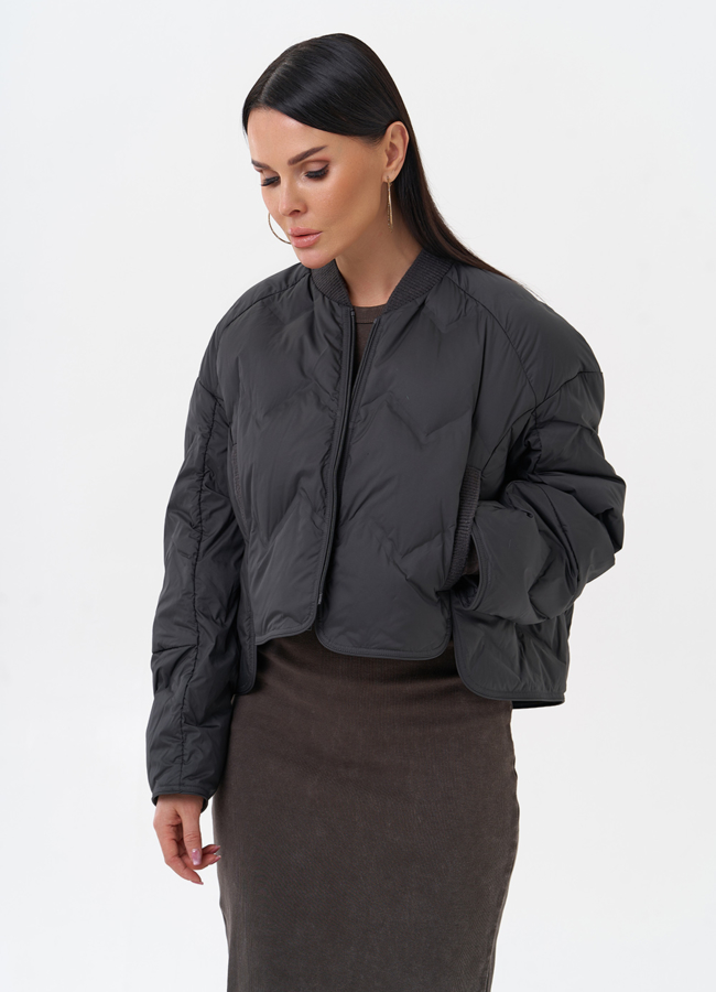 Короткая женская куртка на утеплителе модель № 29886 универмаг малина