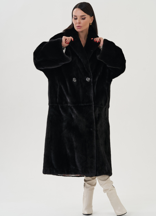 фото ​Норковая шуба из меха saga fur модель № 24964