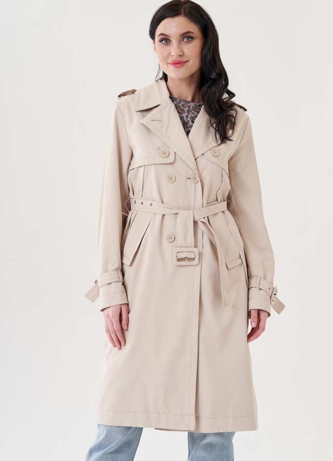 Плащ женский с английским воротником   модель № 24478 в кредит