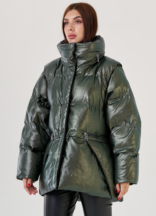 Женский эко пуховик-трансформер Malina Siberian модель № 23439 универмаг малина