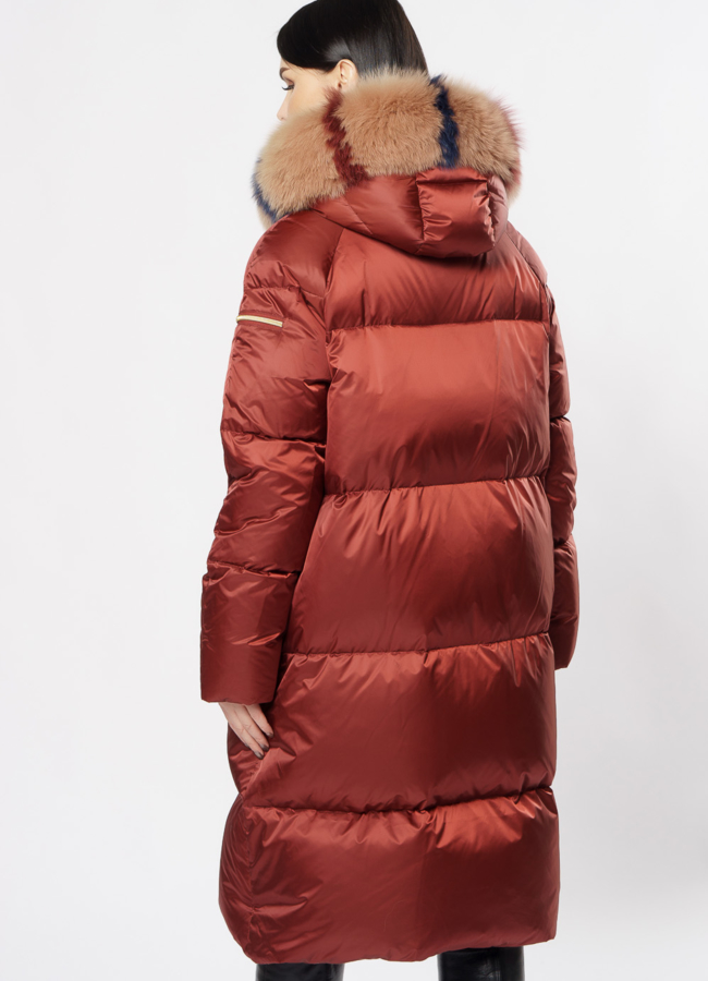 Пуховик Florence Mode красного цвета модель № 19СА-14 в рассрочку