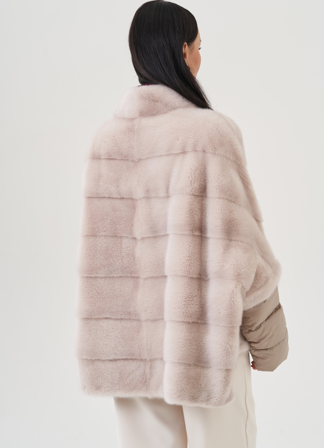 Куртка из норки цвета пудра модель № 24702 в кредит Куртка из норки цвета пудра модель № 24702 в кредит