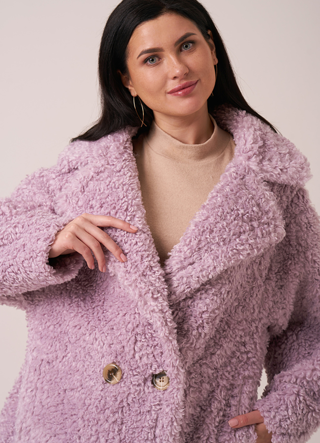 Пальто из эко шерсти прямого силуэта на пуговицах модель № 211 универмаг малина