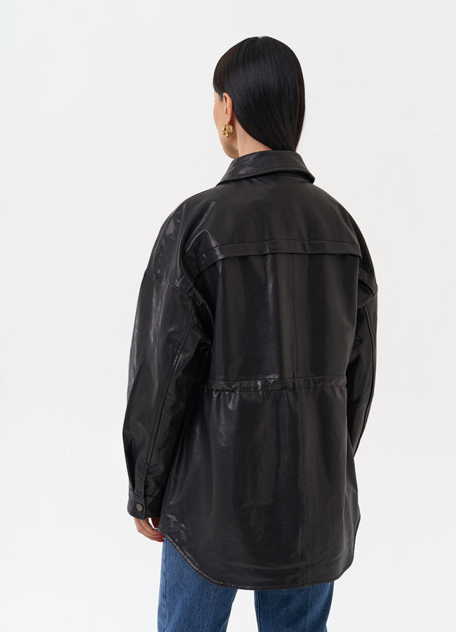 Куртка - парка из натуральной кожи модель № 29911 универмаг малина