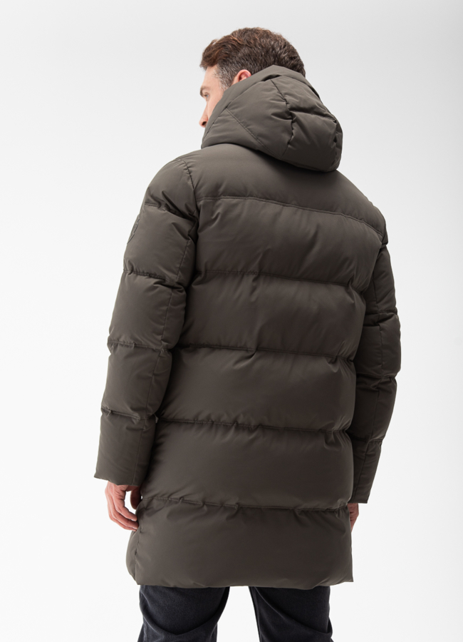 Мужской пуховик с капюшоном  модель № 28405 в рассрочку