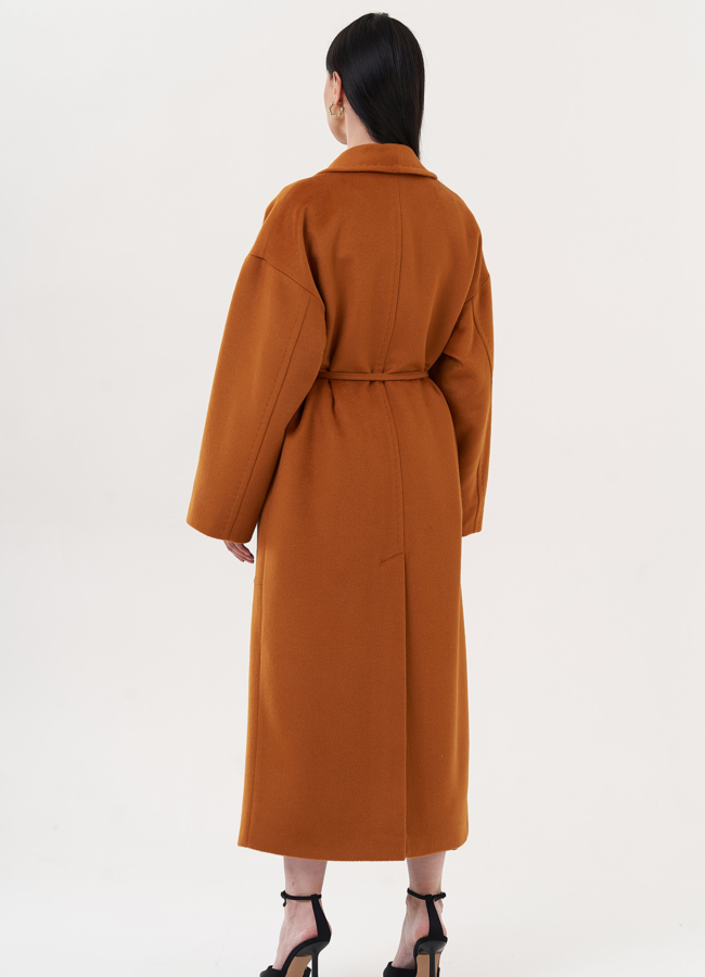 Длинное пальто с воротником шаль модель № 27101 универмаг малина Длинное пальто с воротником шаль модель № 27101 универмаг малина