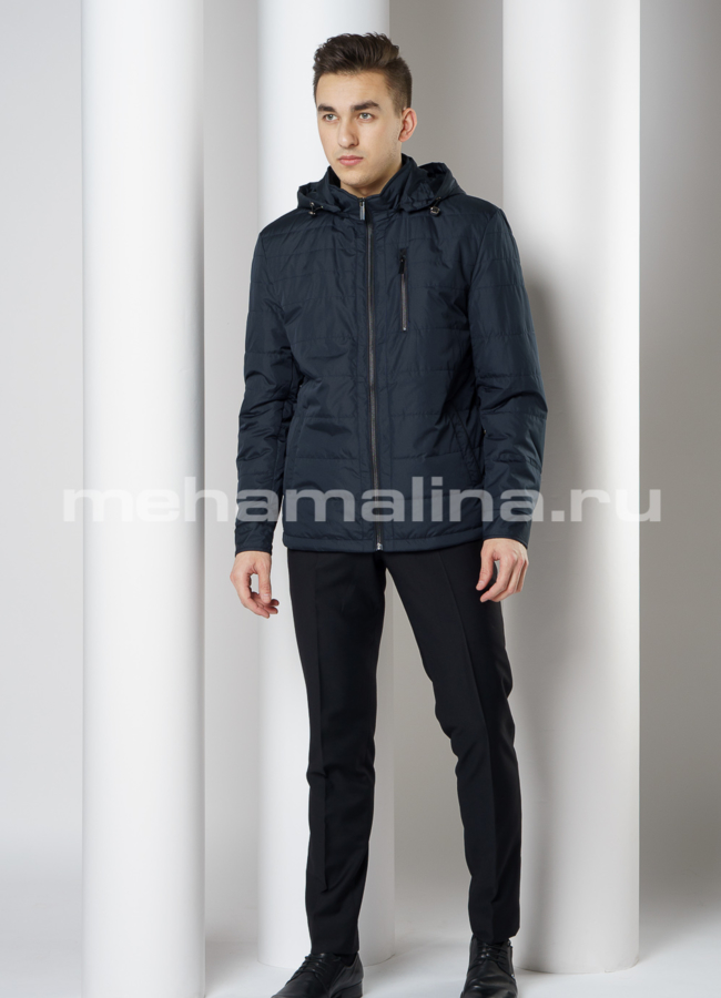 фото Куртка из текстиля на молнии с капюшоном модель № 1912