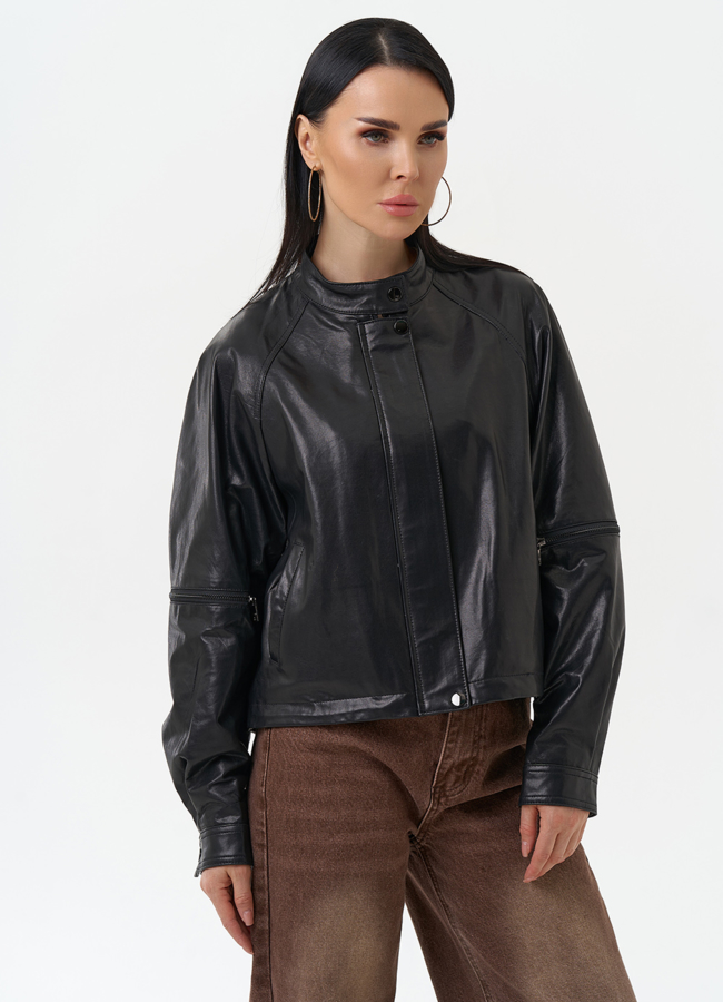 фото Кожаная куртка женская модель № 29910