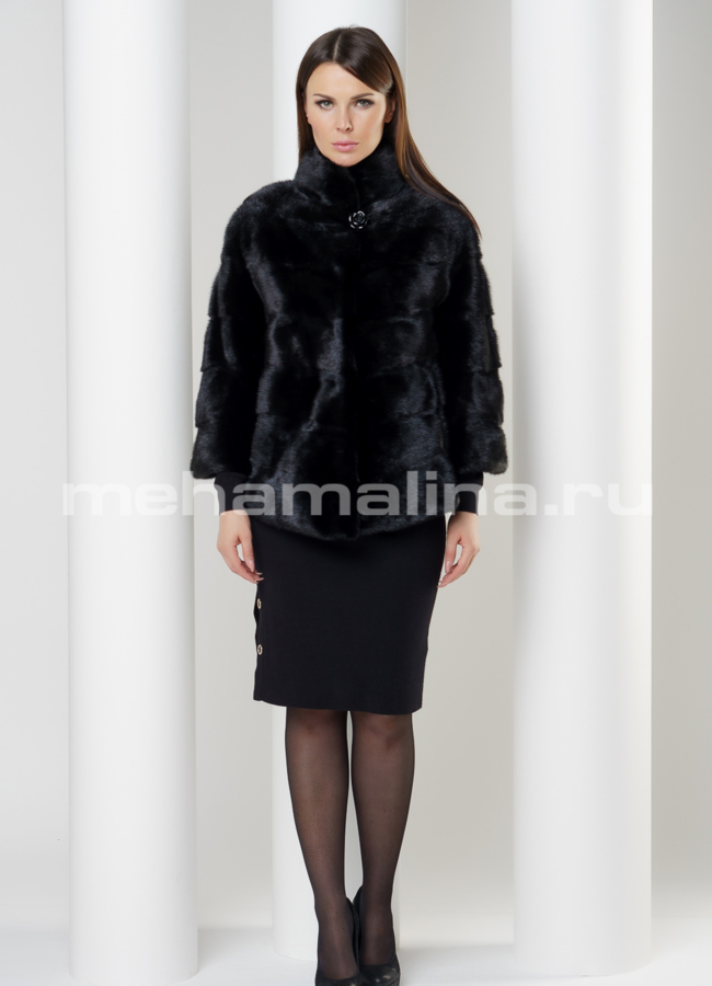 Укороченная шуба из норки модель № S-592 в рассрочку