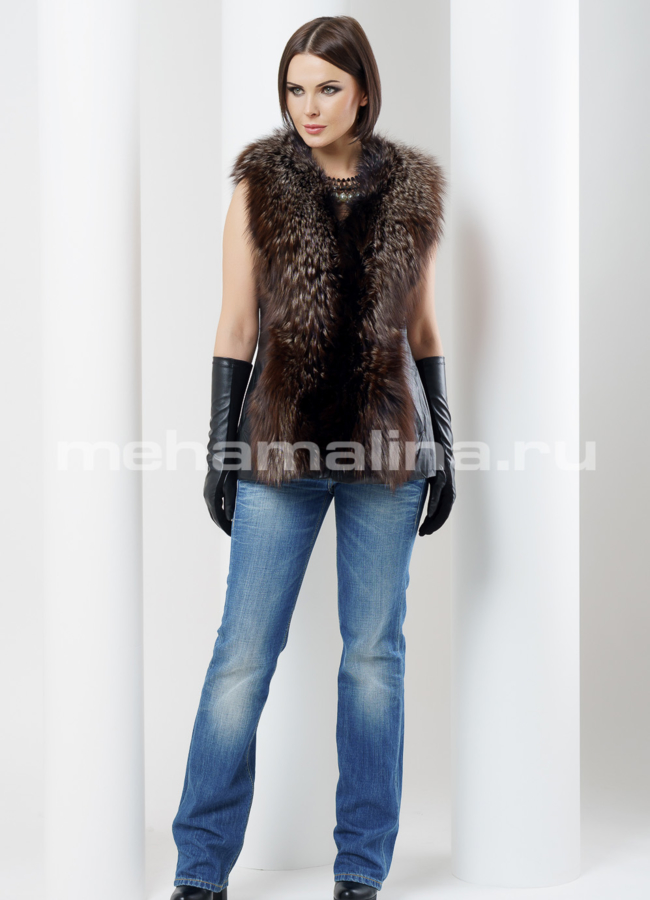 Меховая жилетка модель № M-115 в рассрочку