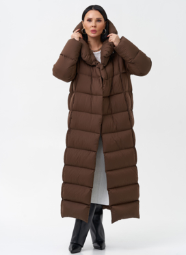 Женский пуховик с капюшоном 