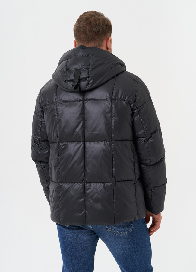 Куртка на био пухе с капюшоном модель № 28825 универмаг малина