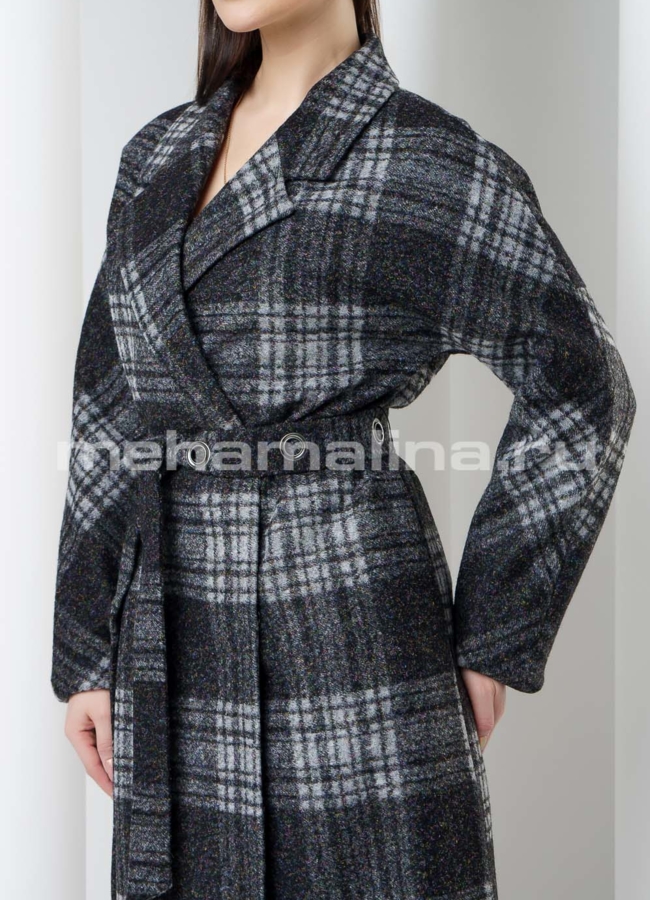 Пальто в клетку  модель № BP-146 универмаг малина
