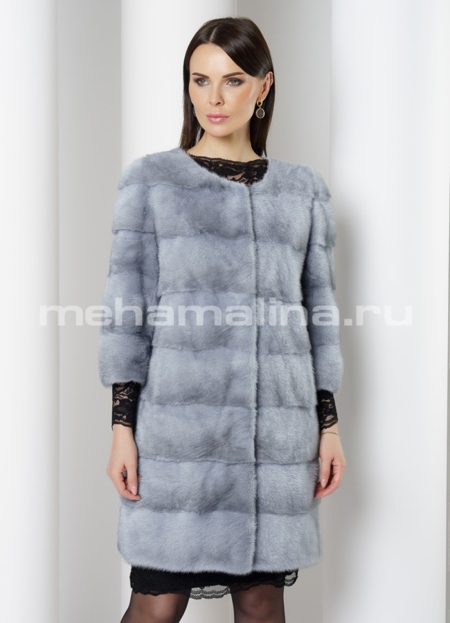 Норковая шуба поперечная, трансформер  модель № S-759 в кредит