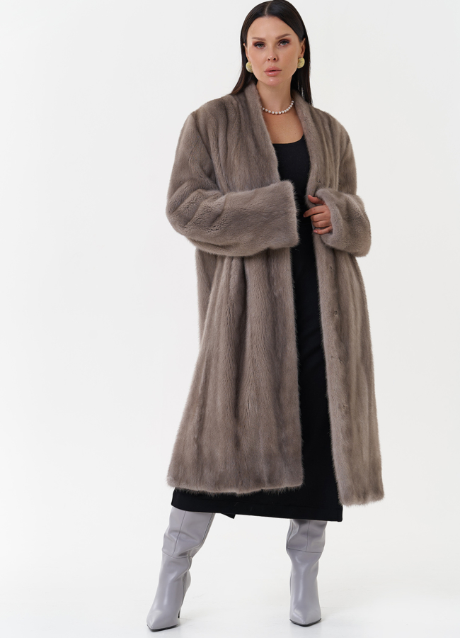 Женская шуба из меха скандинавской норки модель № 27640 универмаг малина