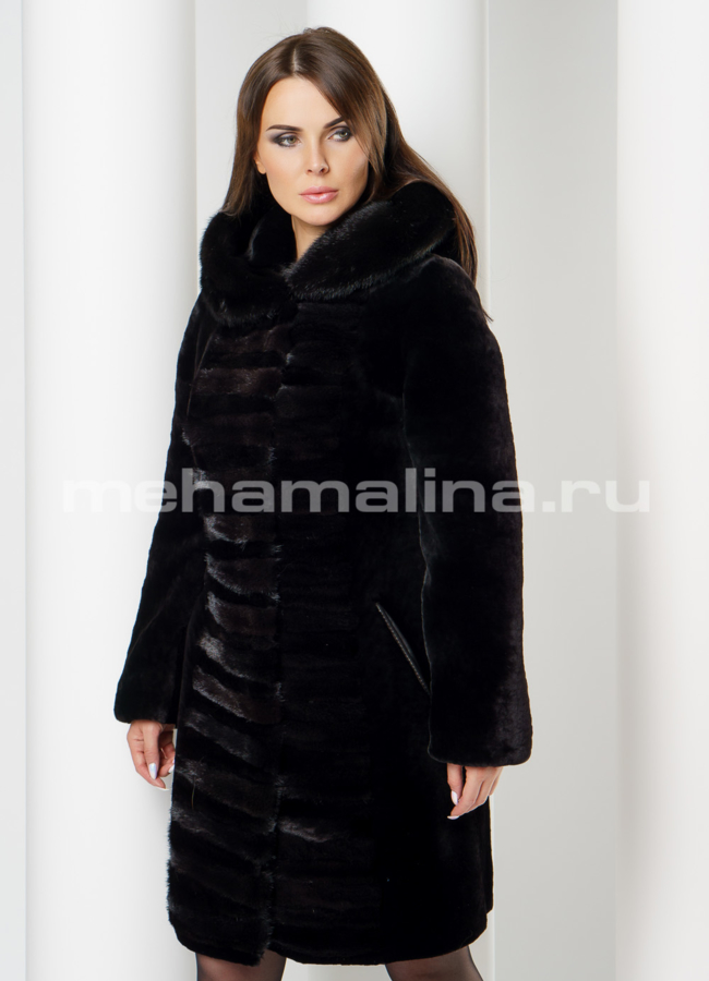 Шуба из мутона модель № S-607 универмаг малина