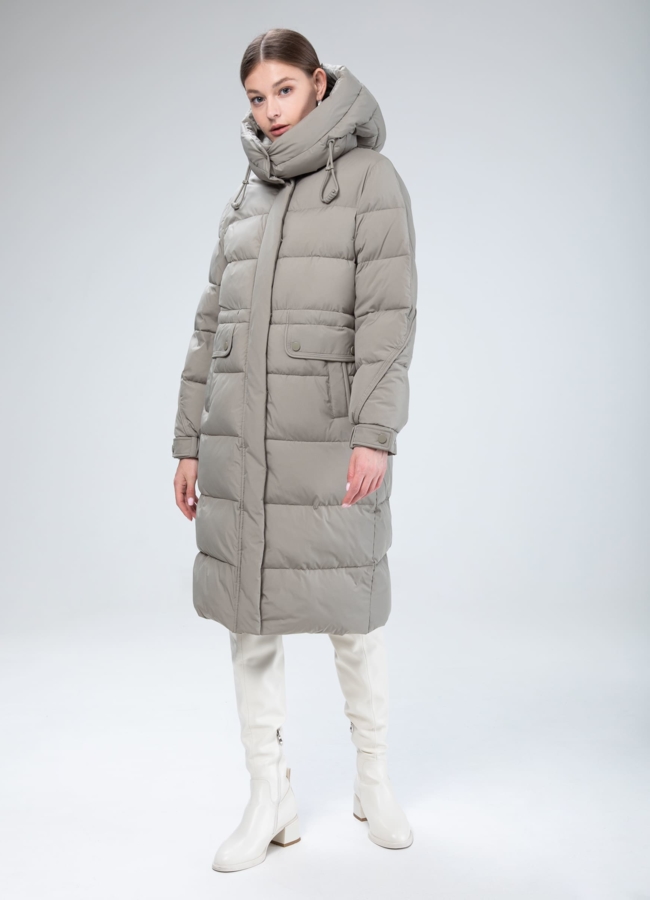 фото Пуховик женский с капюшоном  модель № 25779