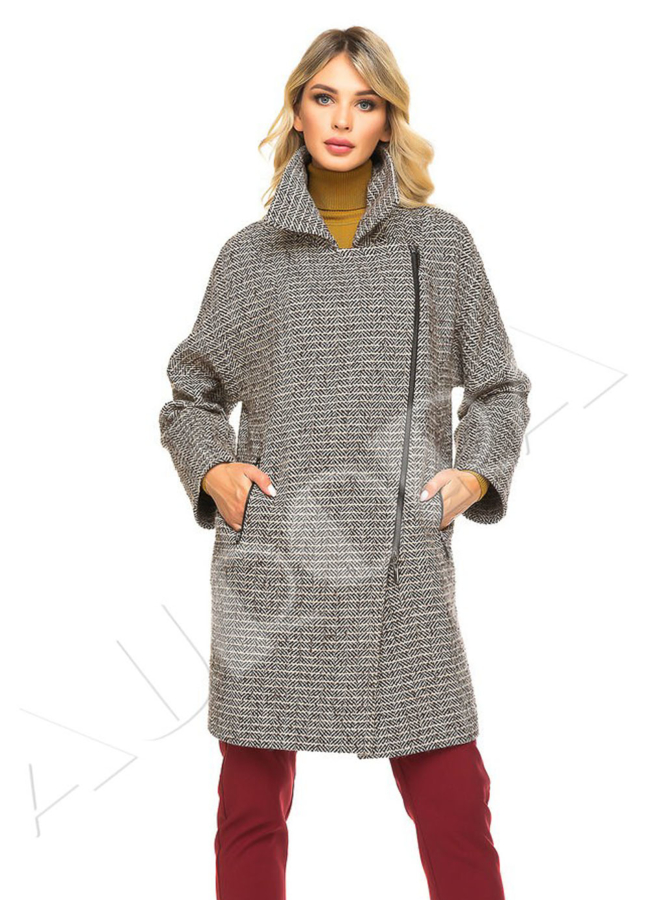 Пальто Aurora на молнии  модель № 409/1 универмаг малина