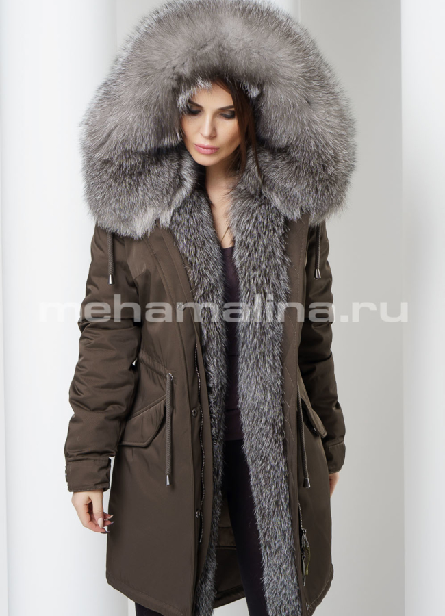 Удлиненная парка модель № П-210 универмаг малина