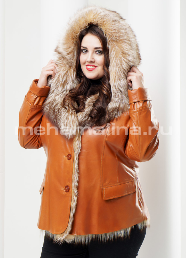 фото Кожаная куртка утепленная модель № K-298