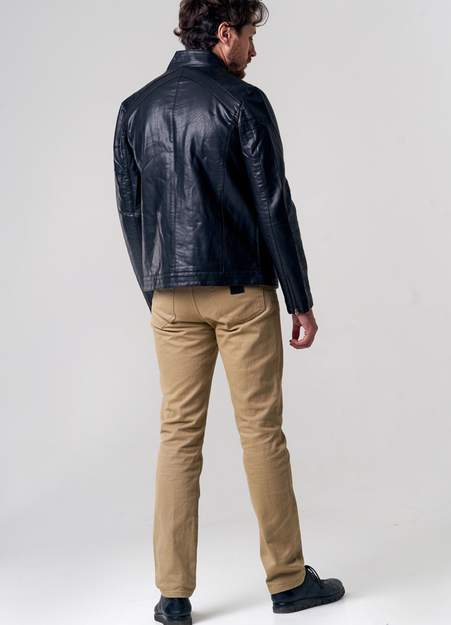 Куртка из эко кожи черного цвета модель № 1298 в кредит