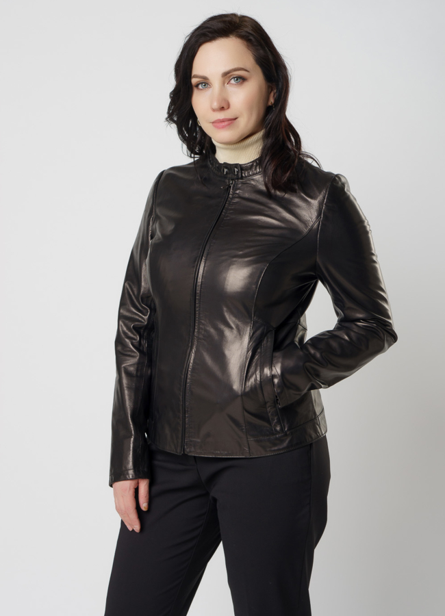 Женская кожаная куртка модель № 10627 универмаг малина Женская кожаная куртка модель № 10627 универмаг малина