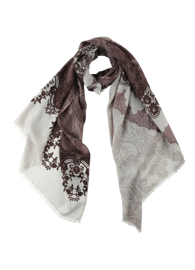 Шарф  модель № А-77 меха малина