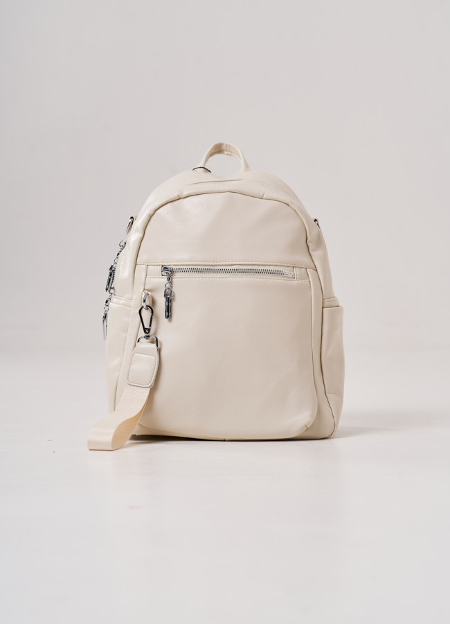 Рюкзак женский из эко кожи бежевого цвета модель № ZR 203 универмаг малина