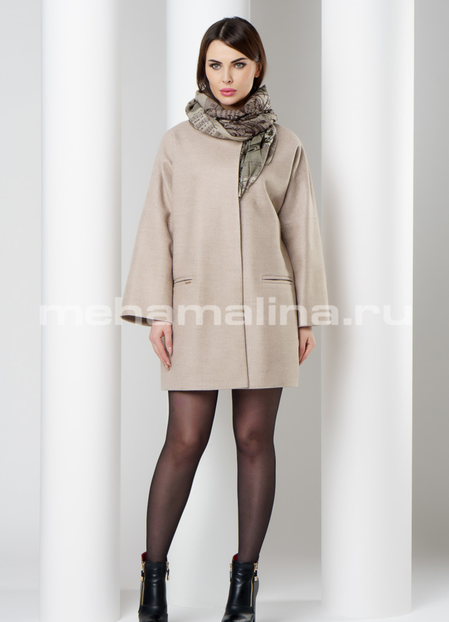 Бежевое пальто Aurora модель № 359 в рассрочку
